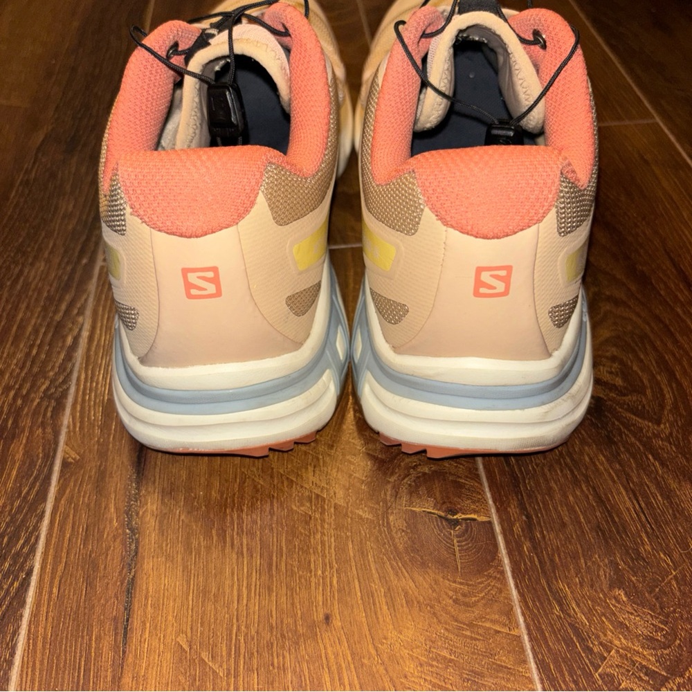 Salomon Beige and Coral XT-WINGS Trail Sneakers - Picture 3 of 10